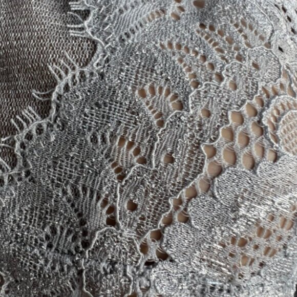 La Senza Lace Bodysuit + snaps / Size L / Grey-Silver - Picture 3 of 6